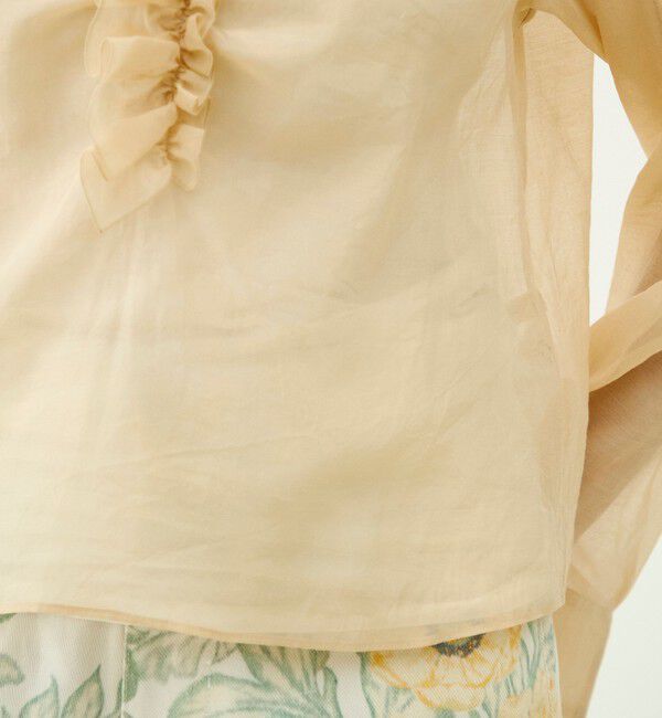 MACPHEE「シルクブレンドスラブ プルオーバーブラウス」|シャツ・ブラウス|