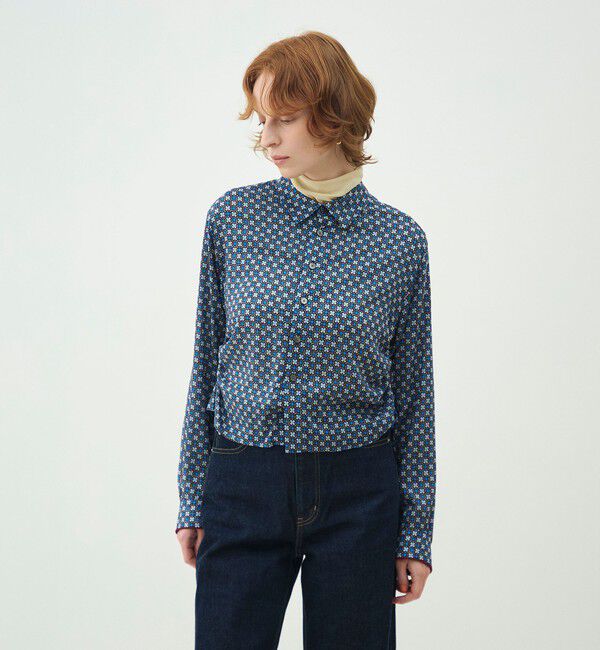 MACPHEE「デイジーリンクプリント サイドシャーリングシャツ」|シャツ・ブラウス|