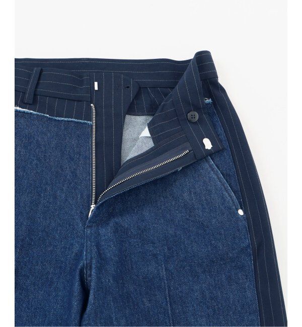  「デニムドッキングスラックスパンツ」|デニム|