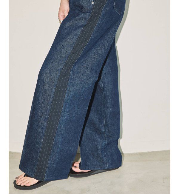  「デニムドッキングスラックスパンツ」|デニム|
