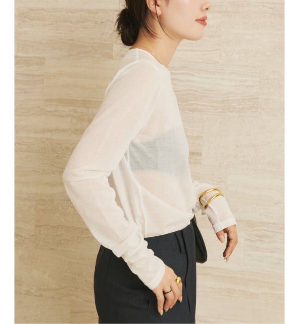 Plage「《追加》CO NY Sheer ロンT」|Tシャツ・カットソー|