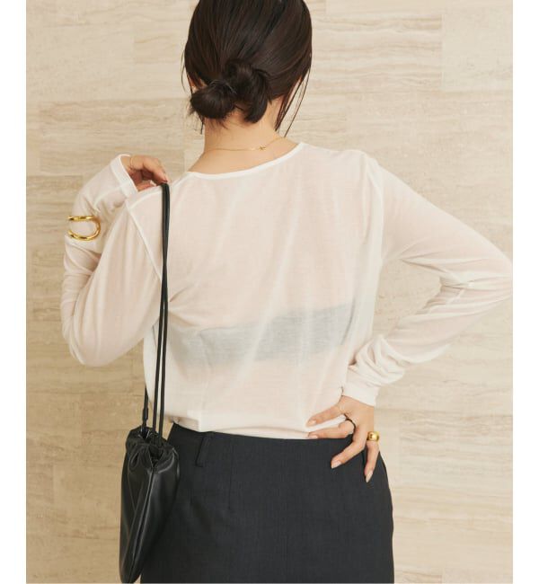 Plage「《追加》CO NY Sheer ロンT」|Tシャツ・カットソー|