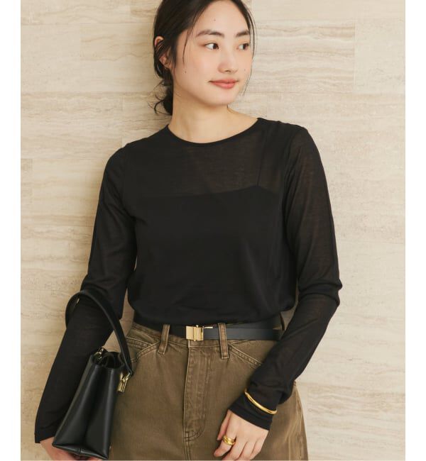 Plage「《追加》CO NY Sheer ロンT」|Tシャツ・カットソー|