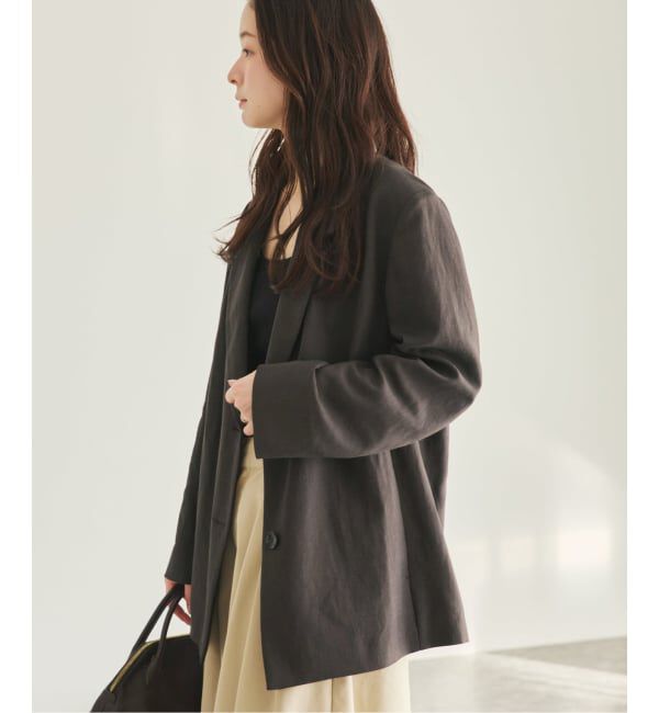 Plage「《予約》sandy linen 混 ジャケット」|テーラードジャケット|