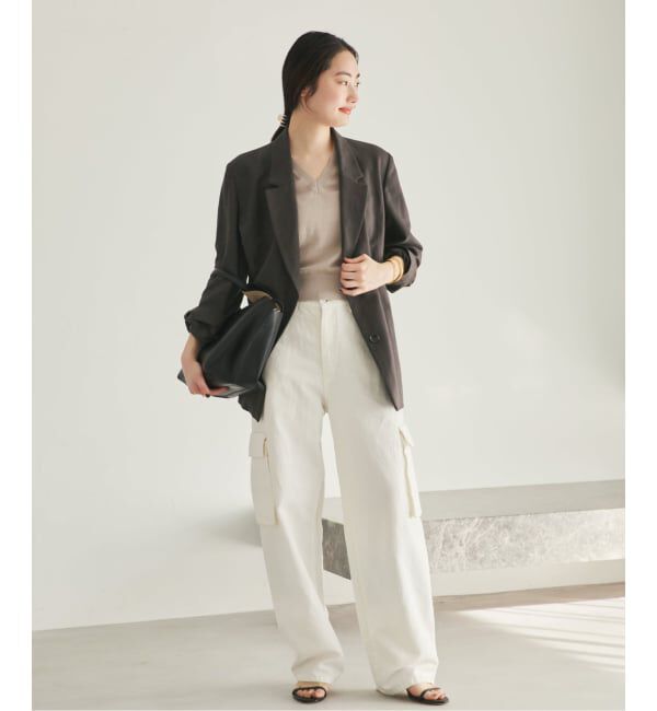 Plage「《予約》sandy linen 混 ジャケット」|テーラードジャケット|