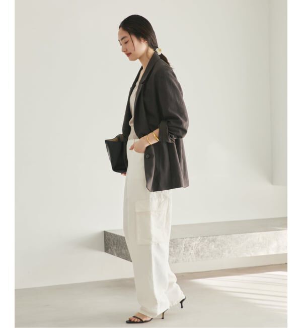 Plage「《予約》sandy linen 混 ジャケット」|テーラードジャケット|