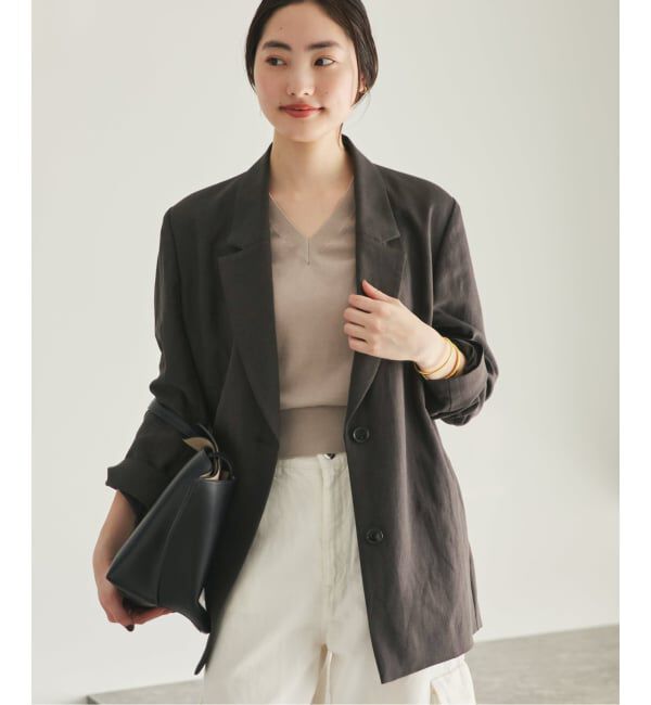 Plage「《予約》sandy linen 混 ジャケット」|テーラードジャケット|