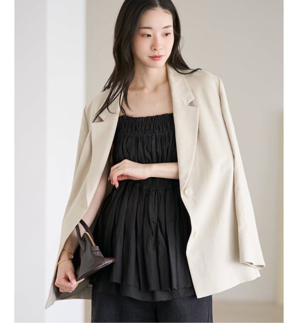 Plage「《予約》sandy linen 混 ジャケット」|テーラードジャケット|