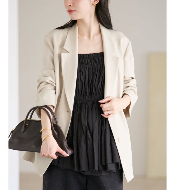 Plage「《予約》sandy linen 混 ジャケット」|テーラードジャケット|