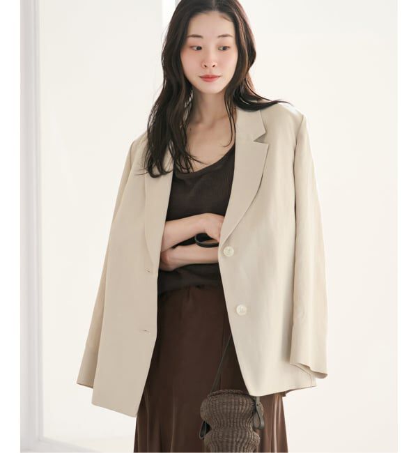 Plage「《予約》sandy linen 混 ジャケット」|テーラードジャケット|