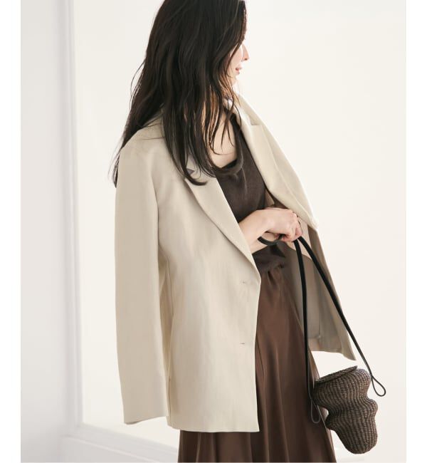 Plage「《予約》sandy linen 混 ジャケット」|テーラードジャケット|
