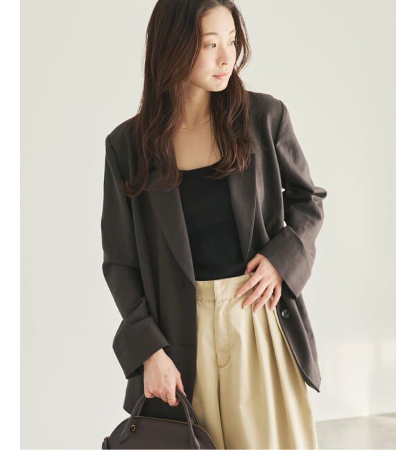 Plage「《予約》sandy linen 混 ジャケット」|テーラードジャケット|