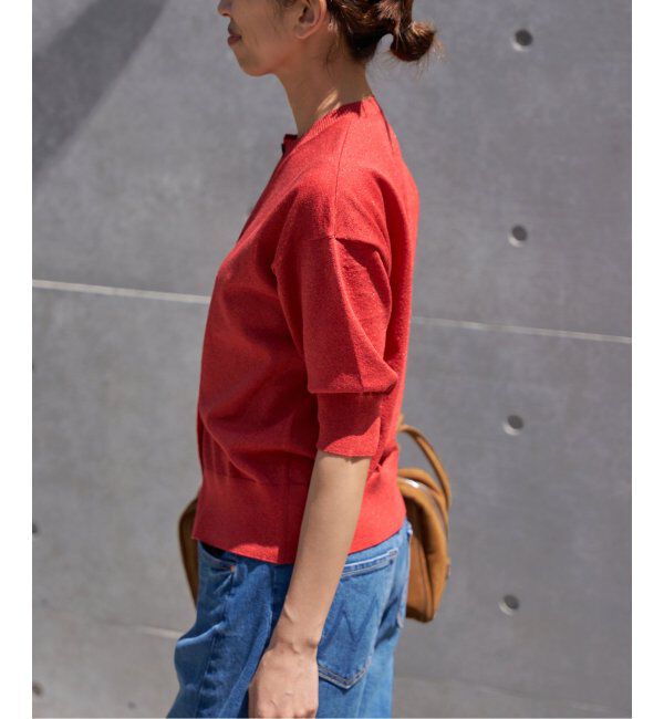 IENA「《追加》LEVITAクルーカーディガン」|カーディガン|