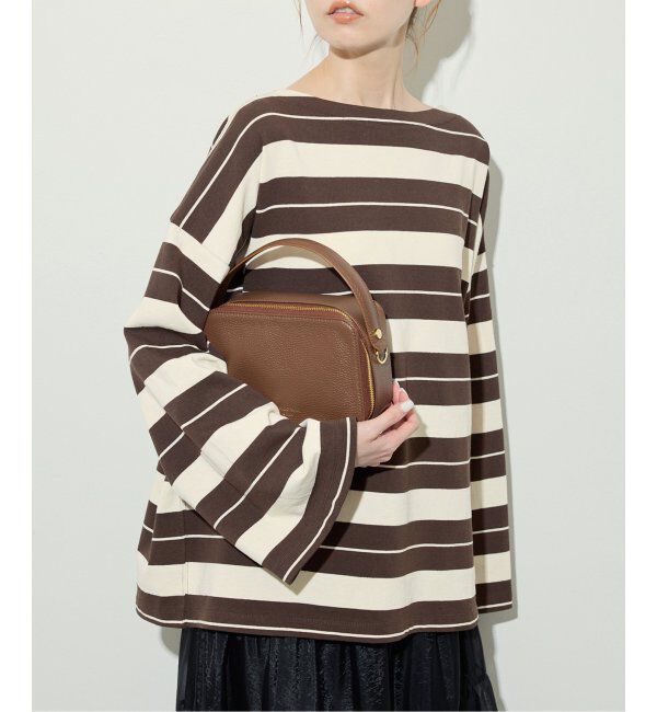 SLOBE IENA「《追加》ビックボーダープルオーバー」|Tシャツ・カットソー|ブラウン