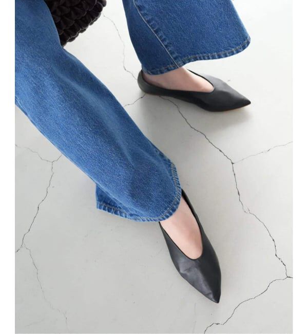 SLOBE IENA「《一部WEB限定/追加》BONITAS/ボニータス レザーポインテッドパンプス」|その他|ブラック