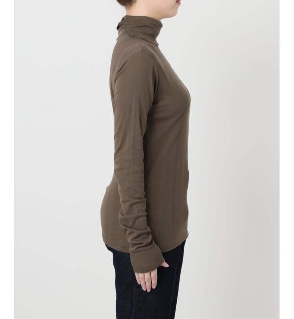 SLOBE IENA「《追加2》miller/ミラー SLOBE別注 SHEER RIB タートルネック」|Tシャツ・カットソー|