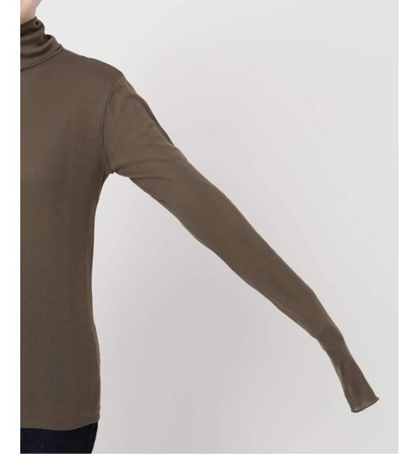 SLOBE IENA「《追加2》miller/ミラー SLOBE別注 SHEER RIB タートルネック」|Tシャツ・カットソー|