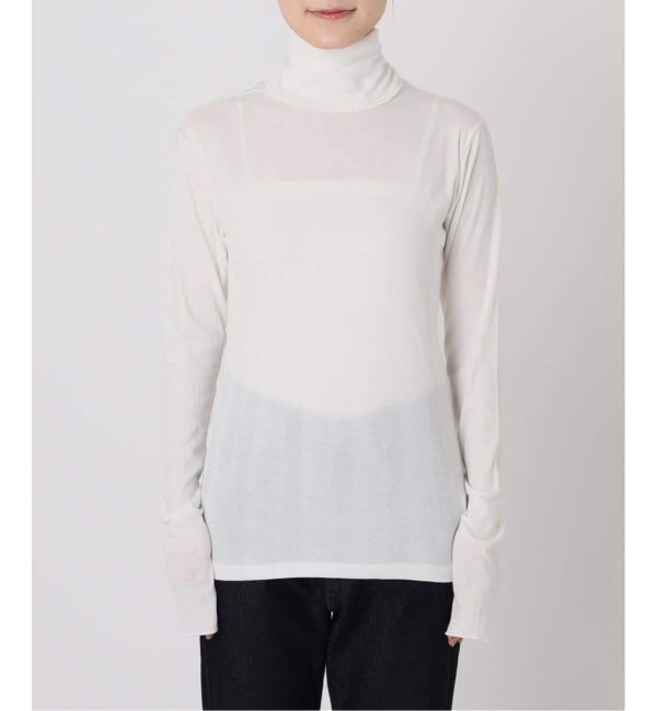 SLOBE IENA「《追加2》miller/ミラー SLOBE別注 SHEER RIB タートルネック」|Tシャツ・カットソー|