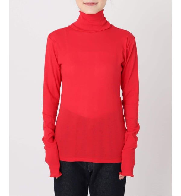 SLOBE IENA「《追加2》miller/ミラー SLOBE別注 SHEER RIB タートルネック」|Tシャツ・カットソー|