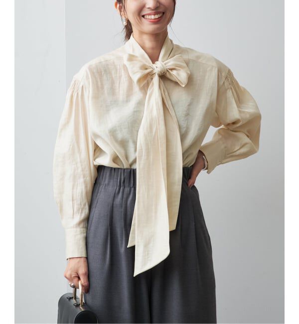 VERMEIL par iena「シャンブレーツイルボウブラウス」|シャツ・ブラウス|