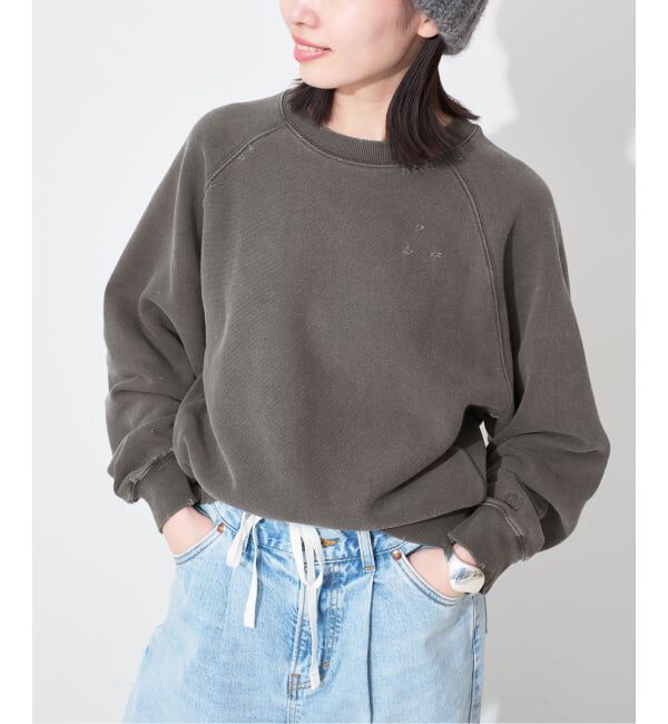 SLOBE IENA「《追加》Collegiate Pacific SLOBE別注 ダメージスウェット」|スウェット・ジャージ|グレー