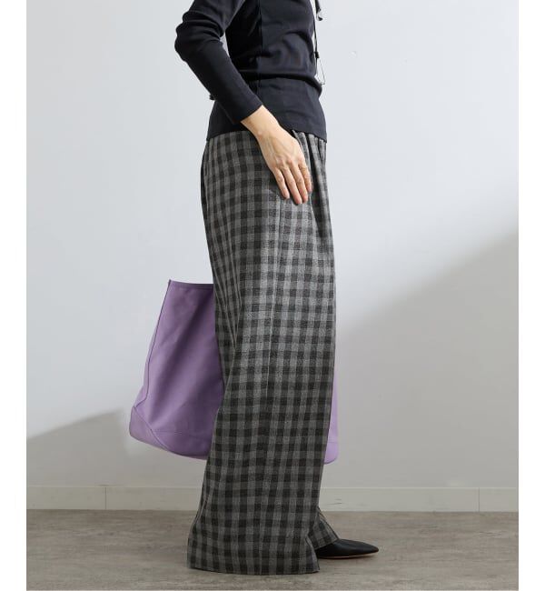 IENA「ウォッシャブル ギンガムチェックイージーパンツ」|その他|
