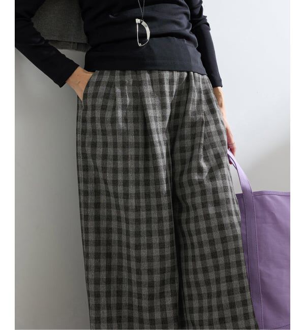 IENA「ウォッシャブル ギンガムチェックイージーパンツ」|その他|