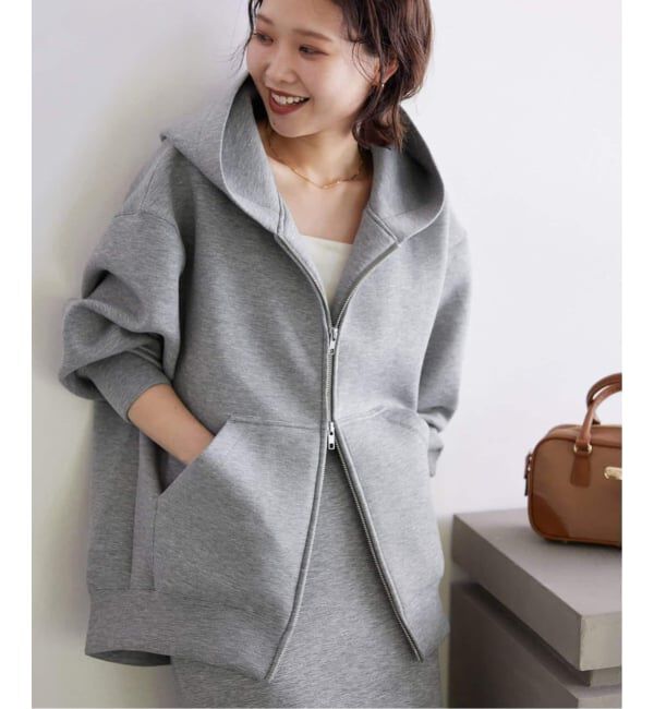 SLOBE IENA「《追加3》ボリュームジップアップフーディー」|パーカー|