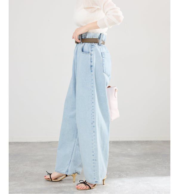 IENA「《予約》ブラウジングデニムパンツ」|デニム|