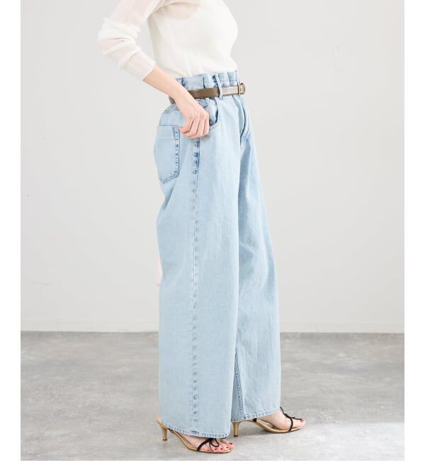 IENA「《予約》ブラウジングデニムパンツ」|デニム|