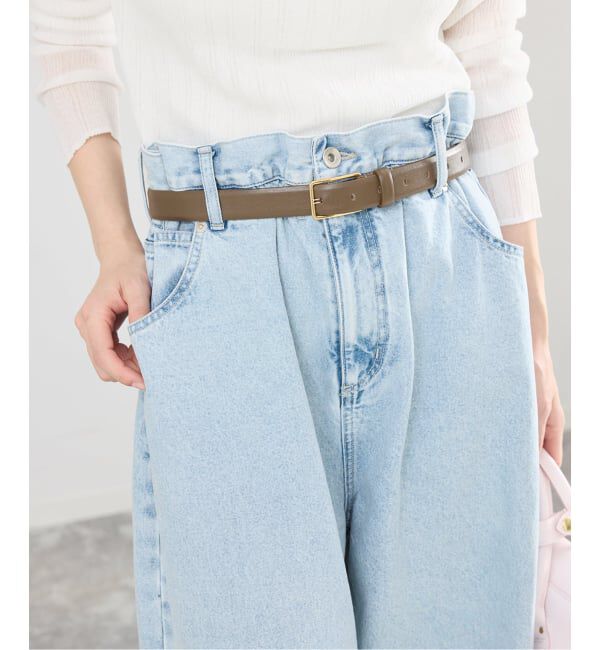 IENA「《予約》ブラウジングデニムパンツ」|デニム|