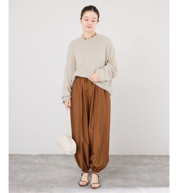 IENA「《予約》ミックスヤーン ワイドプルオーバー」|ニット・セーター|