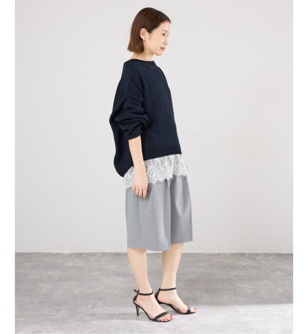 IENA「《予約》ミックスヤーン ワイドプルオーバー」|ニット・セーター|