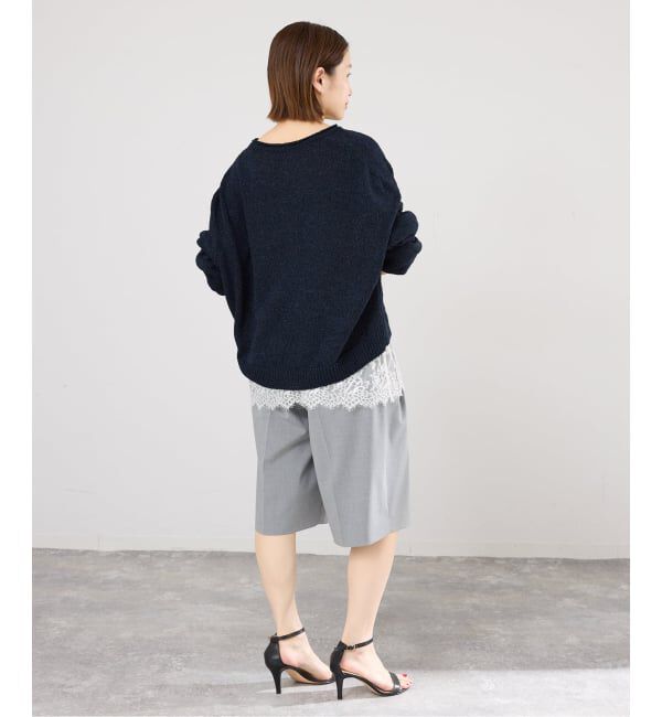 IENA「《予約》ミックスヤーン ワイドプルオーバー」|ニット・セーター|