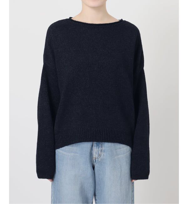 IENA「《予約》ミックスヤーン ワイドプルオーバー」|ニット・セーター|