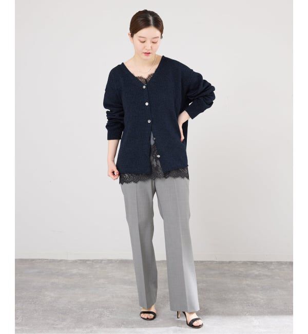 IENA「《予約》ミックスヤーン  2WAY Vカーディガン」|カーディガン|
