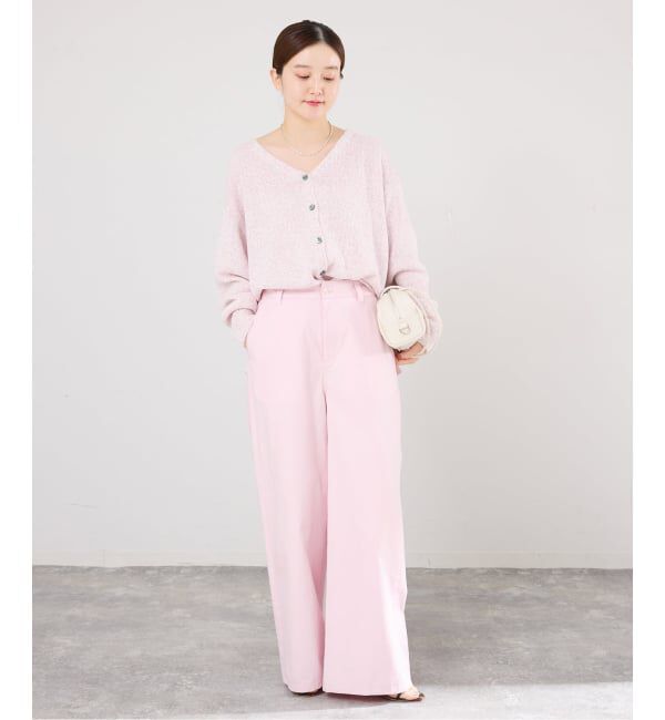 IENA「《予約》ミックスヤーン  2WAY Vカーディガン」|カーディガン|