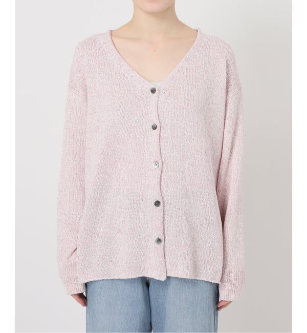 IENA「《予約》ミックスヤーン  2WAY Vカーディガン」|カーディガン|
