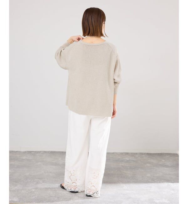 IENA「《予約》ミックスヤーン  2WAY Vカーディガン」|カーディガン|