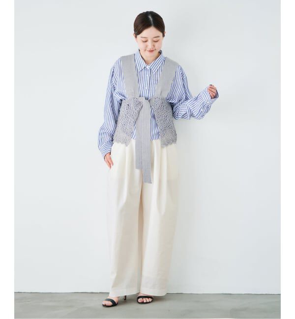 IENA「《予約》ウォッシャブル リネンミックスコクーンスラックス」|スラックス|