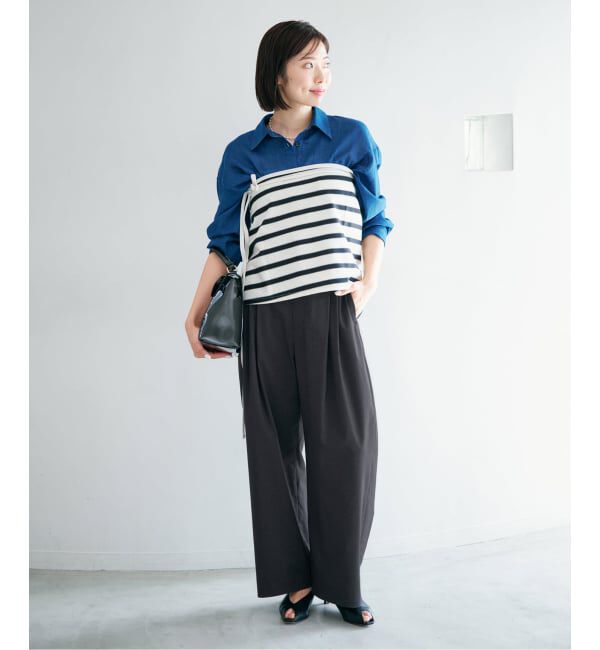 IENA「《予約》ウォッシャブル リネンミックスコクーンスラックス」|スラックス|