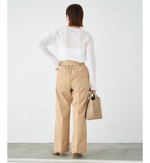IENA「《予約》ベルテッドチノパンツ」|チノ|