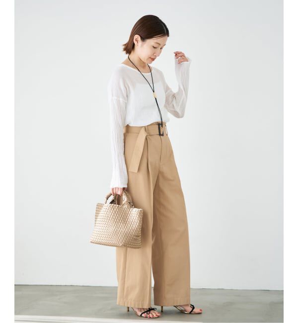IENA「《予約》ベルテッドチノパンツ」|チノ|