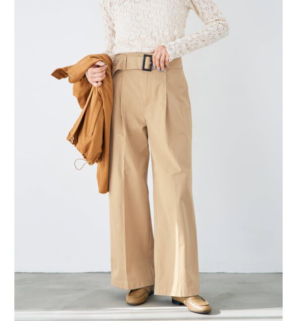 IENA「《予約》ベルテッドチノパンツ」|チノ|