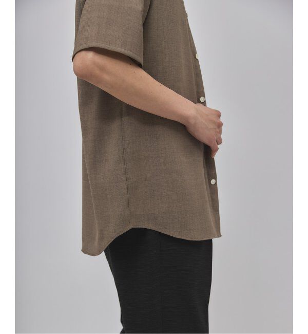 EDIFICE「"接触冷感＆吸水速乾" EVALET メッシュ バンドカラー シャツ」|シャツ・ブラウス|