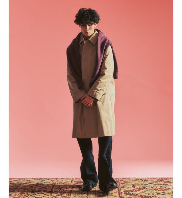 417 EDIFICE「【MOONLIGHT CLOTHING】 Balmacaan coat / バルマカーンコート」|ステンカラーコート|