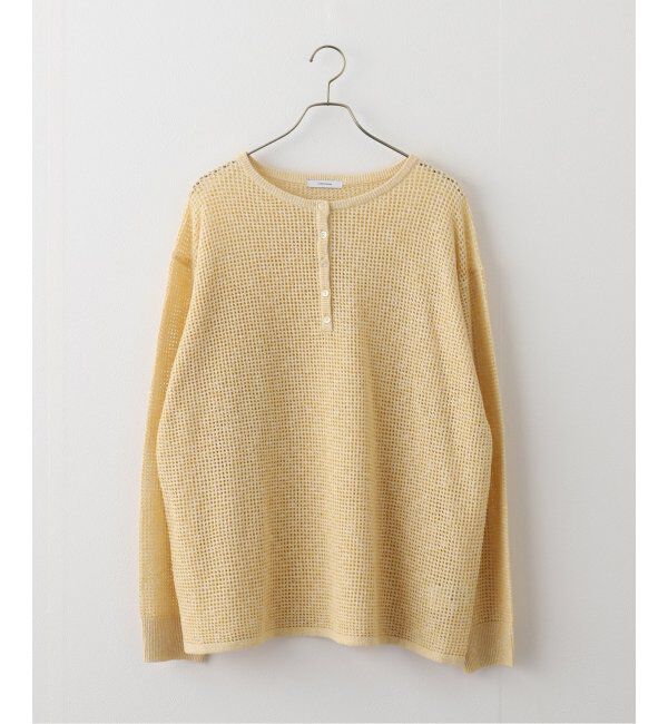 JOURNAL STANDARD「ヘンリーメッシュニット」|ニット・セーター|イエロー