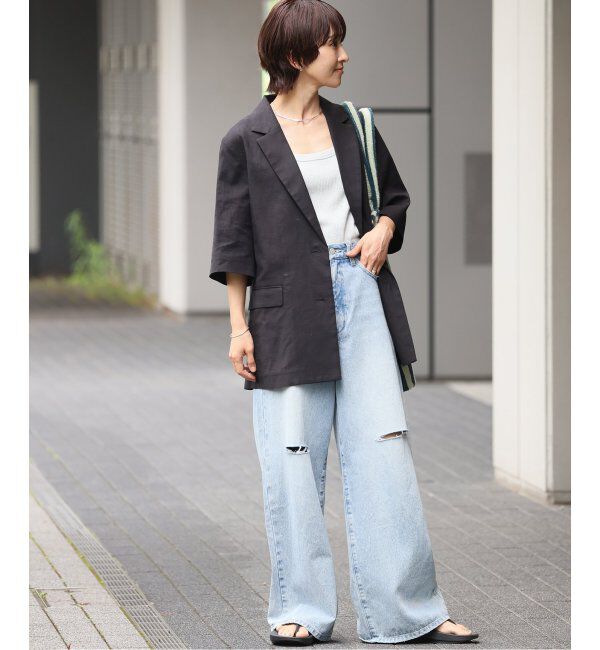 JOURNAL STANDARD relume「《追加》リネンコットンハーフスリーブジャケット」|テーラードジャケット|