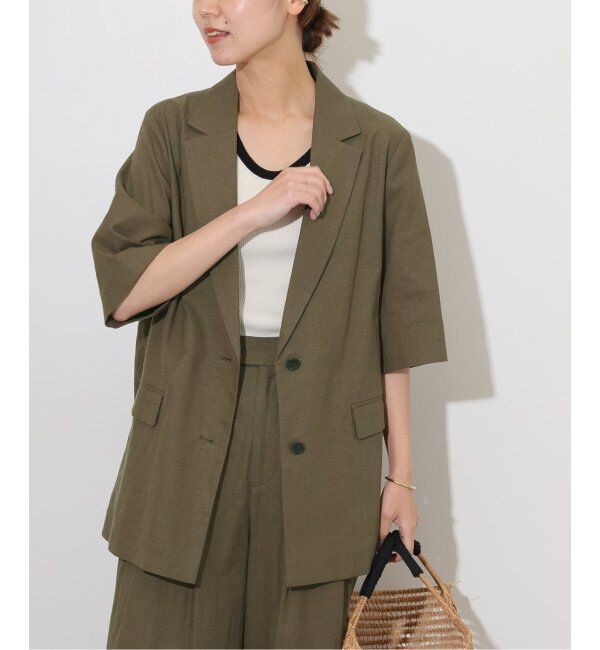 JOURNAL STANDARD relume「《追加》リネンコットンハーフスリーブジャケット」|テーラードジャケット|