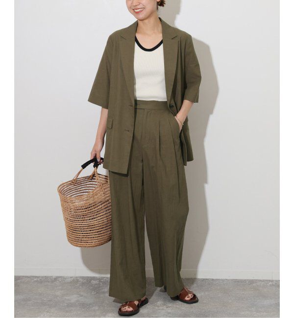 JOURNAL STANDARD relume「《追加》リネンコットンハーフスリーブジャケット」|テーラードジャケット|